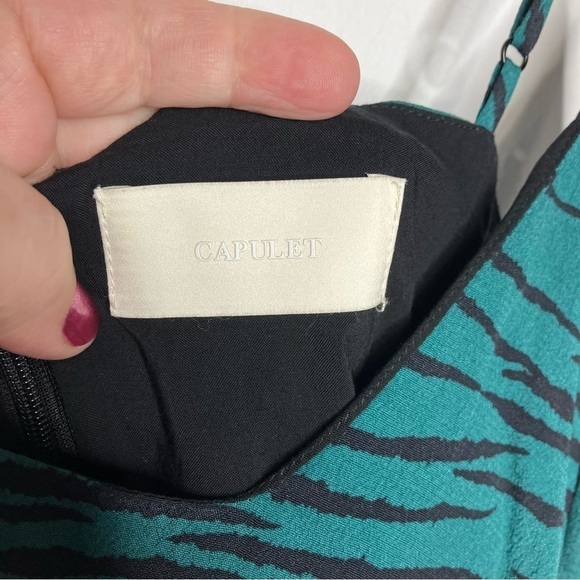 Capulet jade tiger stripe mini dress size large - Picture 9 of 11